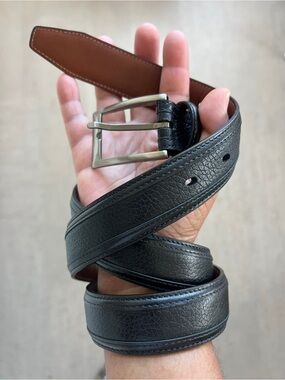 Johnston & Murphy Men's Black Leather Belt, size 36